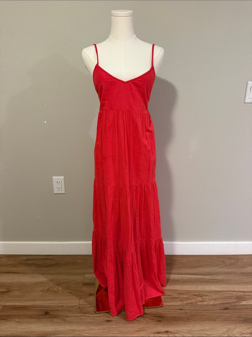 Billabong Red Spaghetti-Strap Maxi Dress